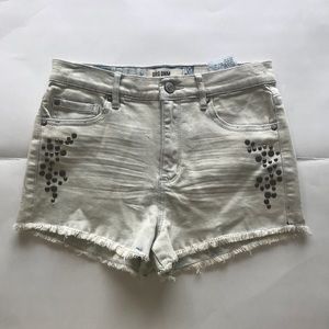 GRG Retro High-Waist Shorts jeans distressed 3